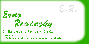 erno reviczky business card